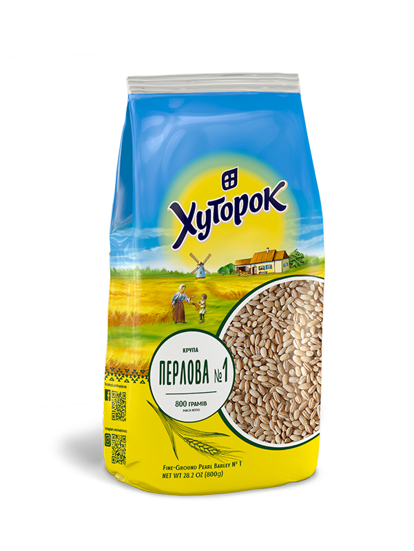 Крупа перлова №1 800г ТМ "Хуторок"